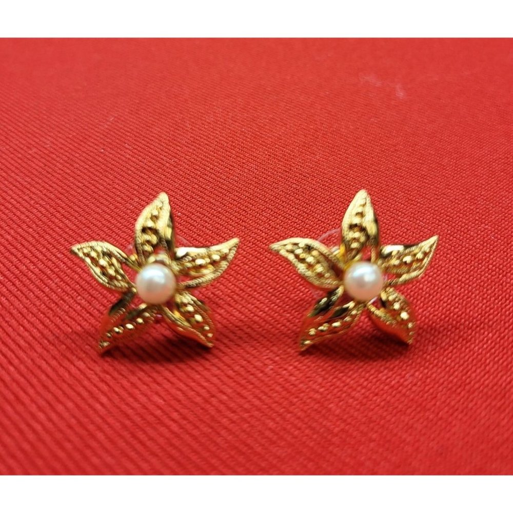 Vintage Starfish Pierced Earrings 1998